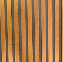 PVC wall finish with wood look.