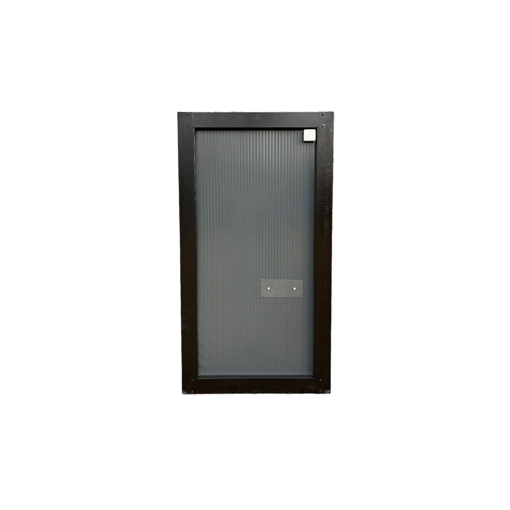 Lasdoos van een doucheunit met omkleedruimte.